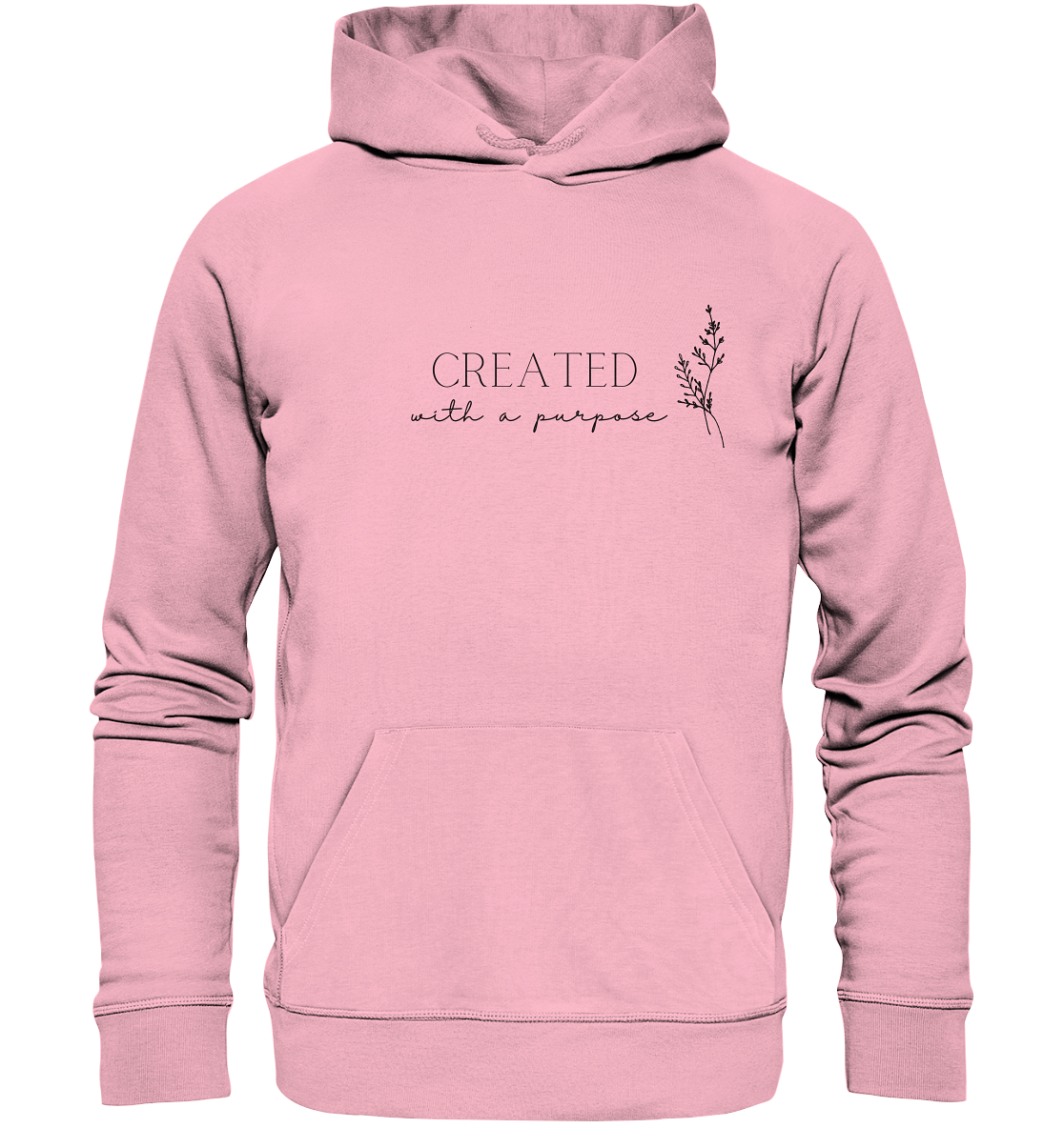 Created with a purpose D - Organic Basic Hoodie - wertvoll und geliebt 