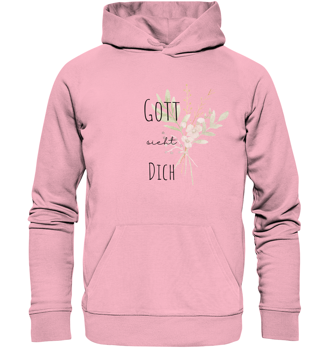 Gott sieht Dich - Organic Basic Hoodie - wertvoll und geliebt 