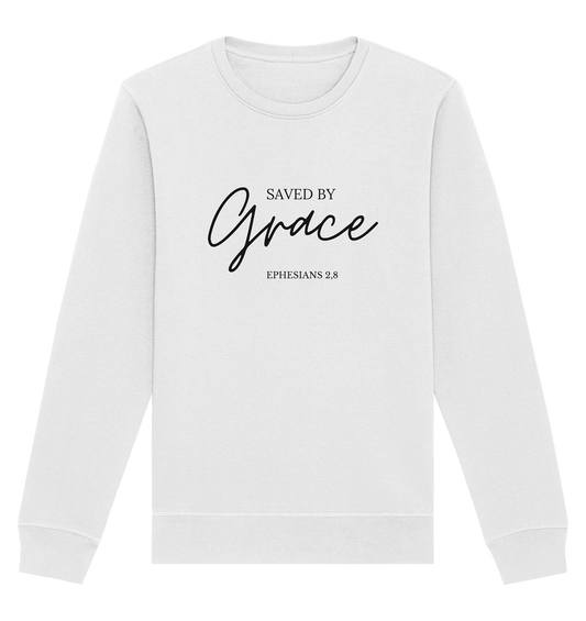 Saved by grace - Organic Basic Unisex Sweatshirt - wertvoll und geliebt 