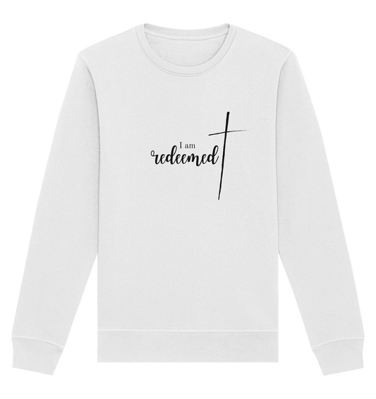 I am redeemed - Organic Basic Unisex Sweatshirt - wertvoll und geliebt 