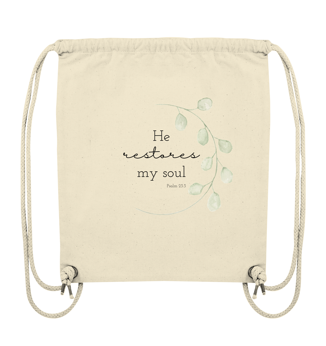 He restores my soul - Organic Gym-Bag - wertvoll und geliebt 