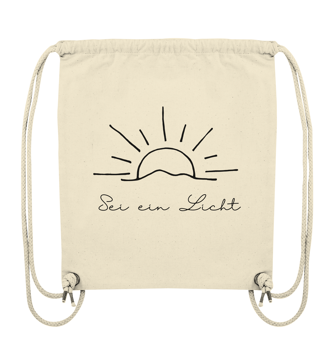 Sei ein Licht - Organic Gym-Bag - wertvoll und geliebt 