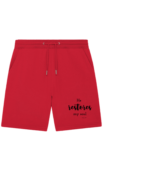 He restores my soul - Organic Jogger Shorts - wertvoll und geliebt 