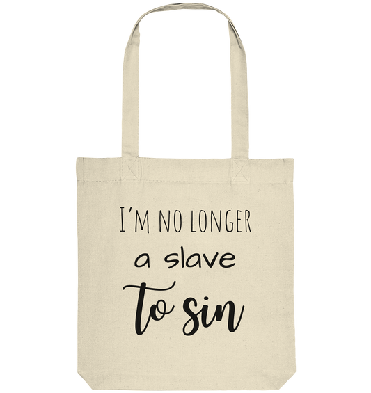 I´m no longer a slave to sin - Organic Tote-Bag - wertvoll und geliebt 