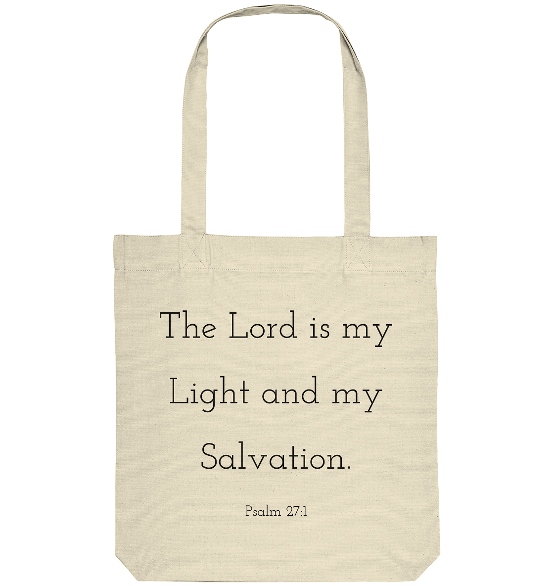 Psalm 27:1 - Organic Tote-Bag - wertvoll und geliebt 