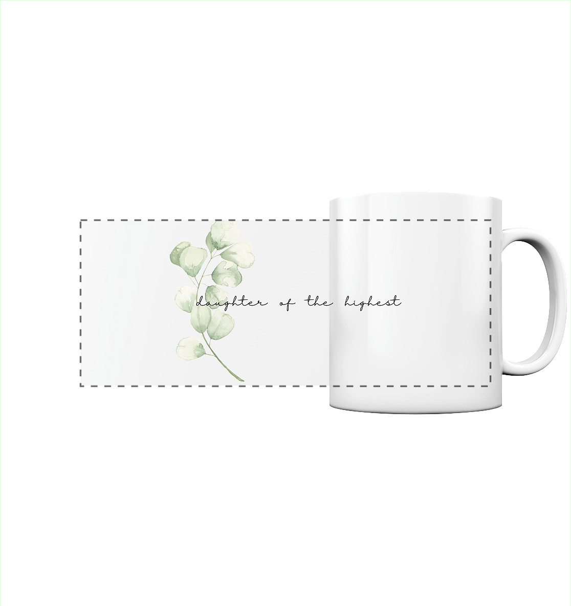 daughter of the highest - Panorama Tasse - wertvoll und geliebt 
