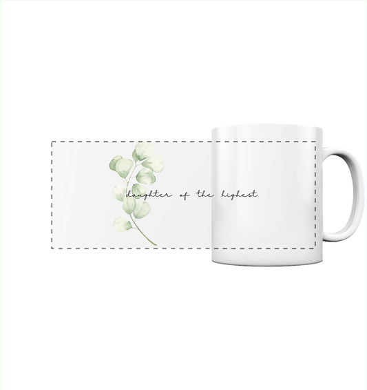 daughter of the highest - Panorama Tasse - wertvoll und geliebt 