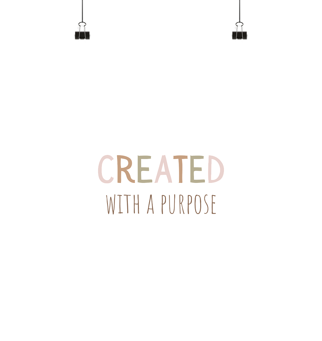 Created - Poster Din A4 (hoch) - wertvoll und geliebt 