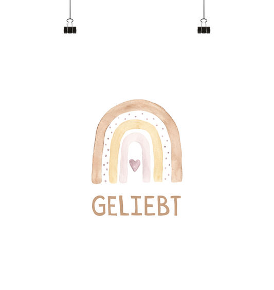 Geliebt Mädchen - Poster Din A4 (hoch) - wertvoll und geliebt 