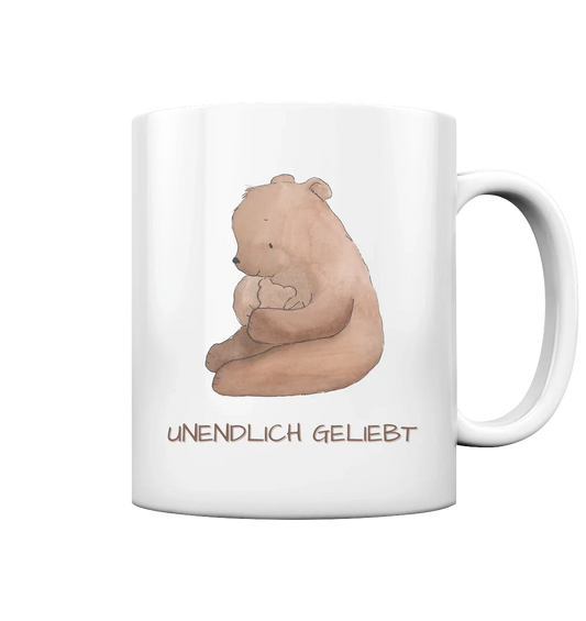 Unendlich geliebt - Tasse glossy - wertvoll und geliebt 