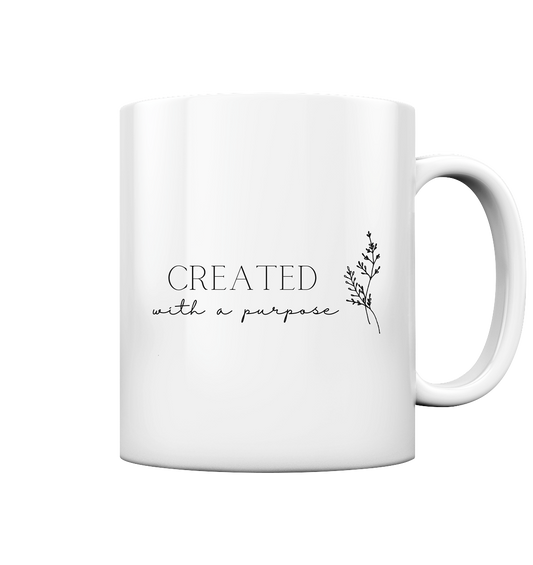 Created with a purpose D - Tasse glossy - wertvoll und geliebt 