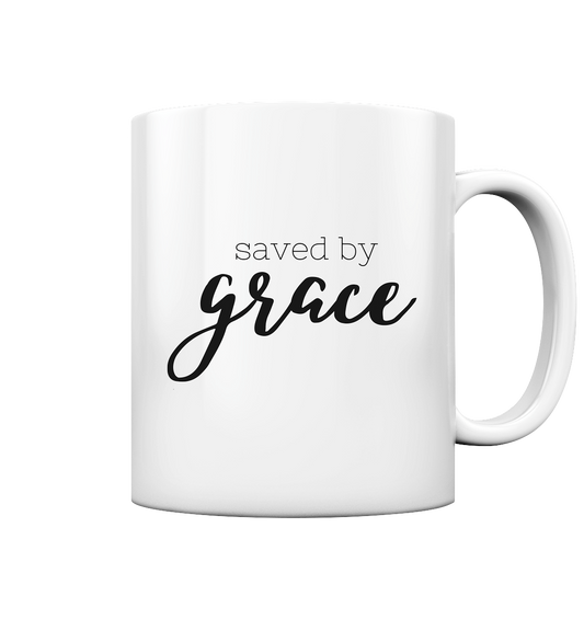 Saved by grace - Tasse glossy - wertvoll und geliebt 