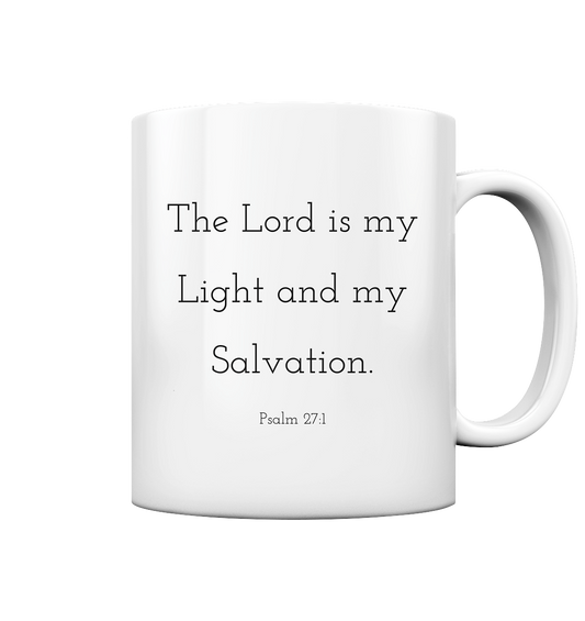 Psalm 27:1 - Tasse glossy - wertvoll und geliebt 
