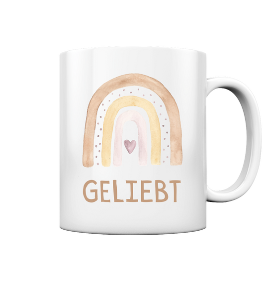 Geliebt Mädchen - Tasse glossy - wertvoll und geliebt 