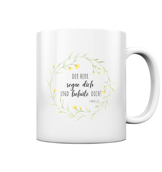 Der Herr segne Dich - Tasse glossy - wertvoll und geliebt 