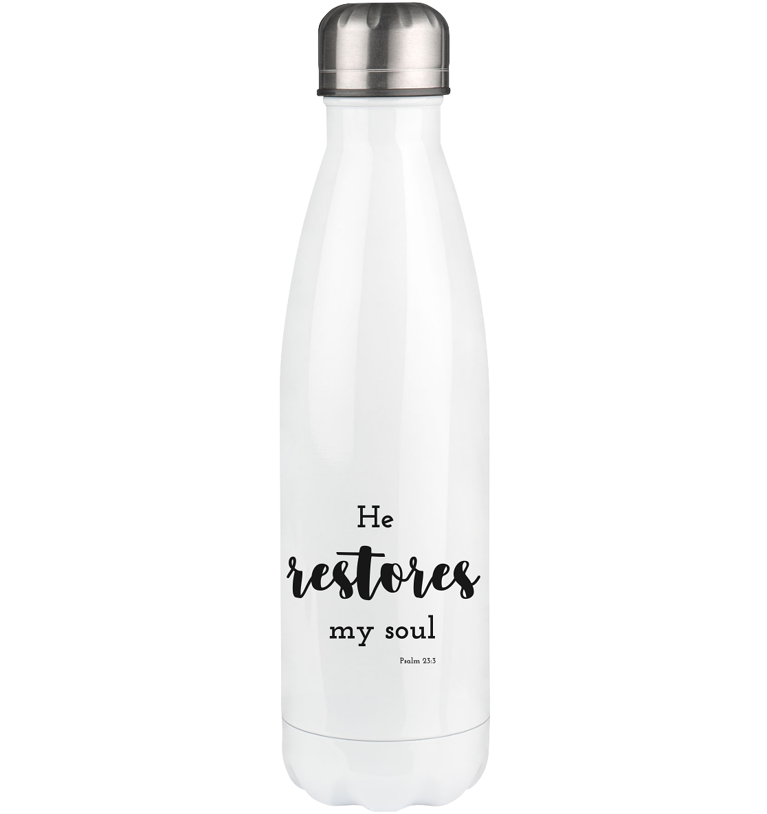 He restores my soul - Thermoflasche 500ml - wertvoll und geliebt 