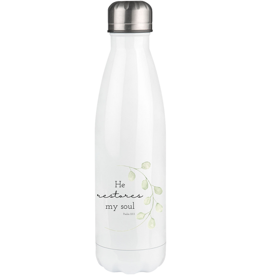 He restores my soul - Thermoflasche 500ml - wertvoll und geliebt 