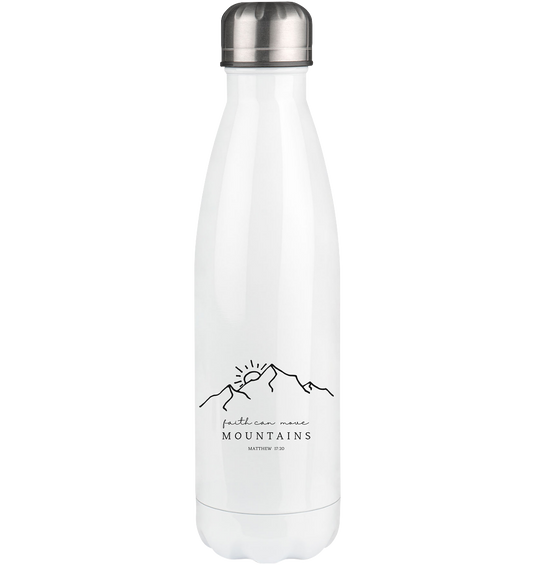 Faith can move mountains - Thermoflasche 500ml - wertvoll und geliebt 