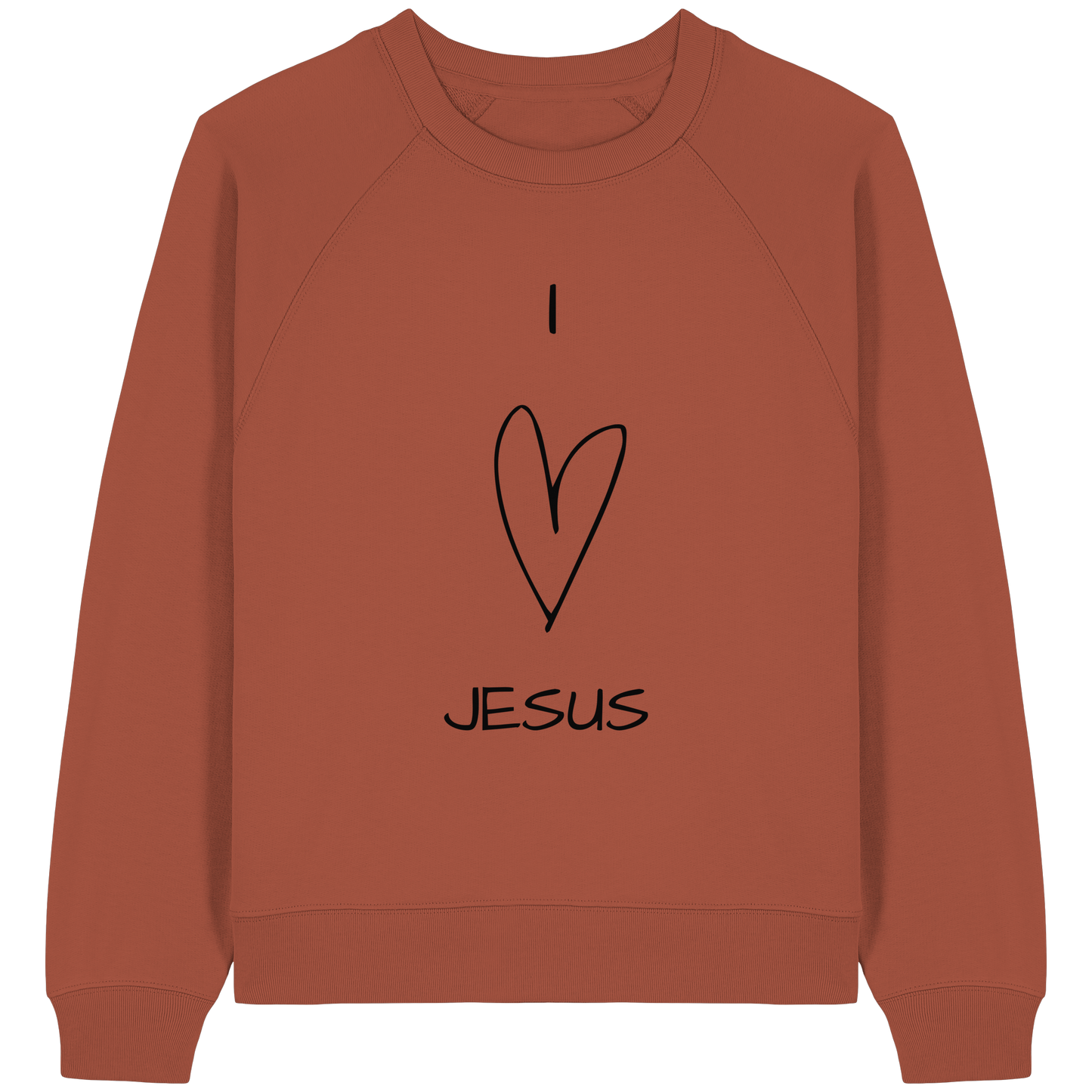 I love Jesus - Womens Organic Raglan Sweatshirt - wertvoll und geliebt 