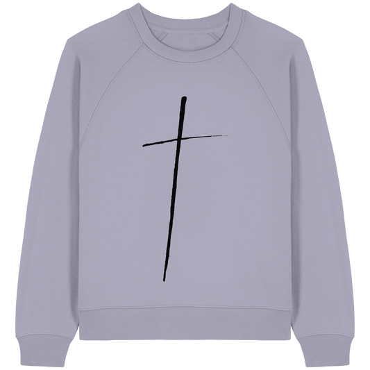 Cross - Womens Organic Raglan Sweatshirt - wertvoll und geliebt 