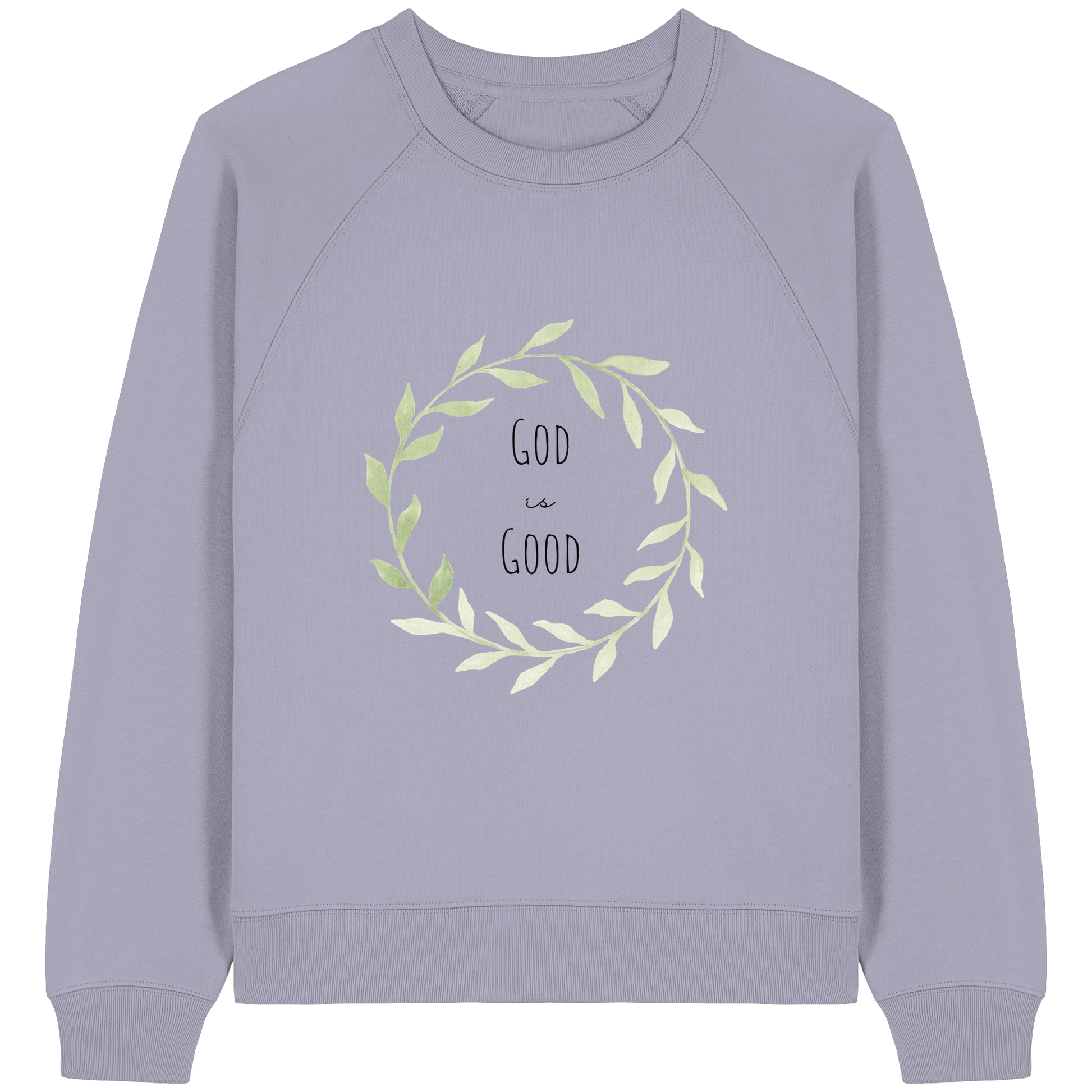God is good - Womens Organic Raglan Sweatshirt - wertvoll und geliebt 